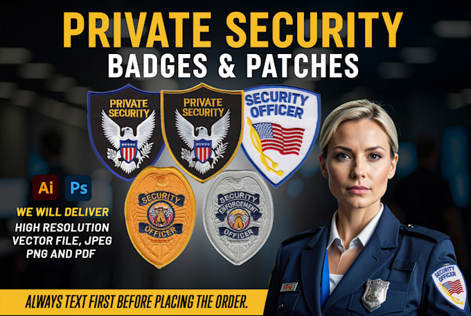 do badges, patches for private security companies