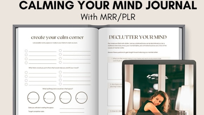 design custom fitness workout self care journal ebook mental wellness planner
