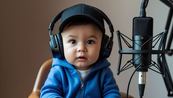create baby talking podcast, ai baby viral videos