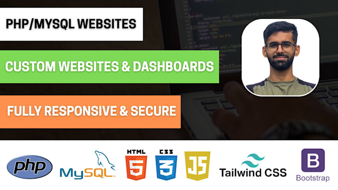 develop, redesign responsive custom websites and dashboards