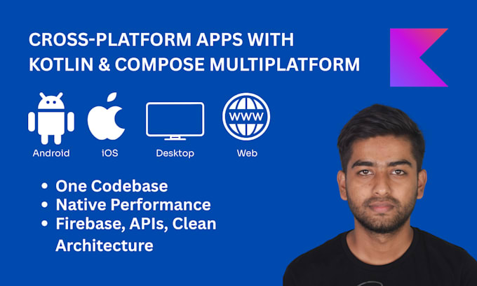 do mobile app development for android, ios using kotlin compose multiplatform
