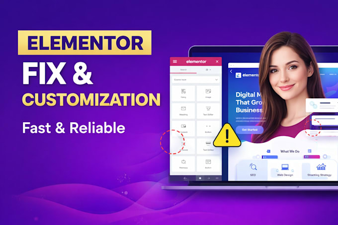 fix, customize or redesign your elementor website