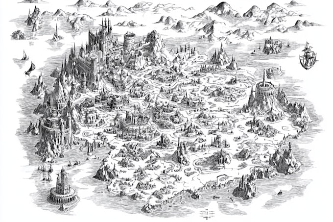 Do fantasy dnd map campaign map cartography by Quettadavis | Fiverr