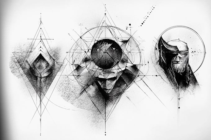 create unique custom geometric tattoo design
