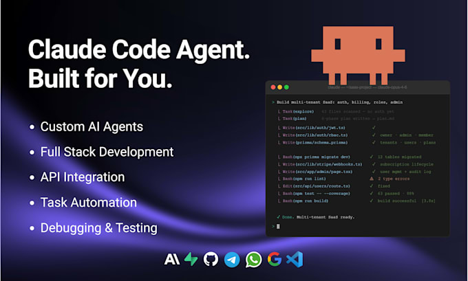make an ai agent with claude code, openclaw, hermes or n8n