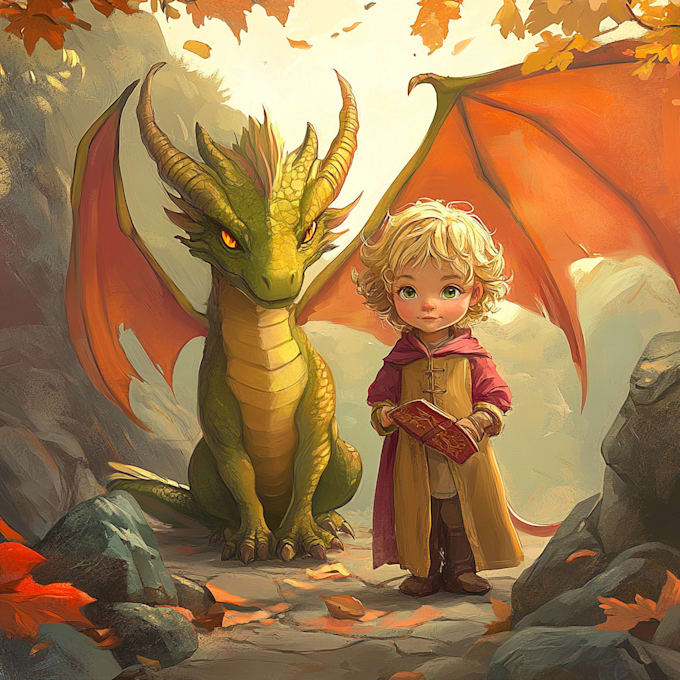 make an epic fantasy artwork with monsters, dragons