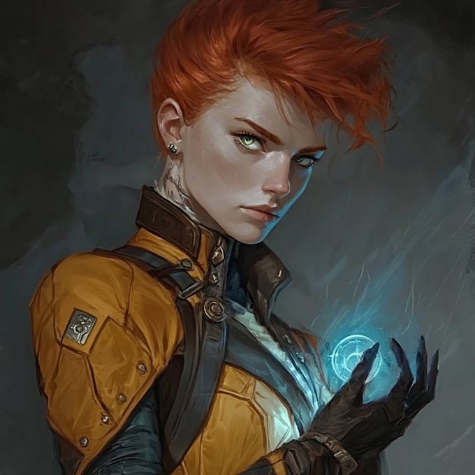 create fantasy character portrait art