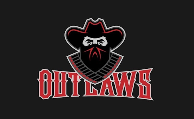 design modern outlaws baseball team logo