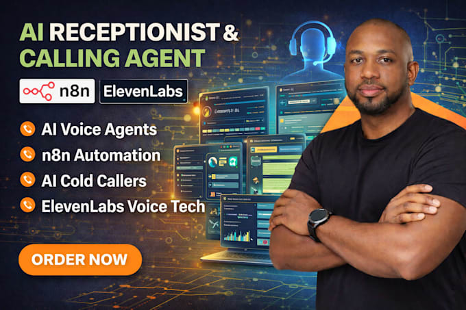 ai receptionist n8n ai calling agent ai cold caller ai voice agent  elevenlabs