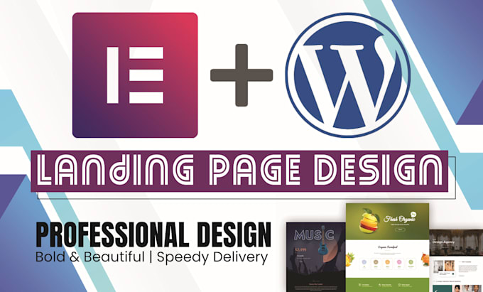 design a stunning wordpress landing page using elementor