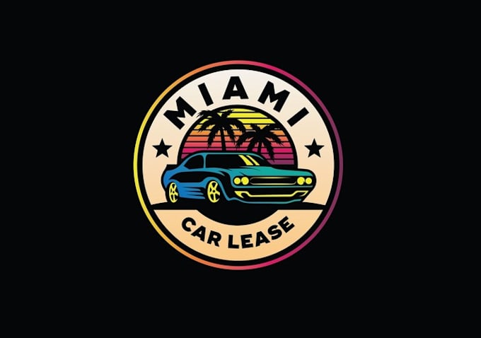 design unique miami car lease logo