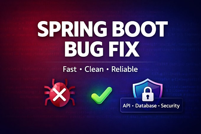 fix spring boot errors and backend bugs fast