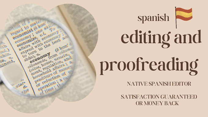 proofread and edit your spanish text or translation