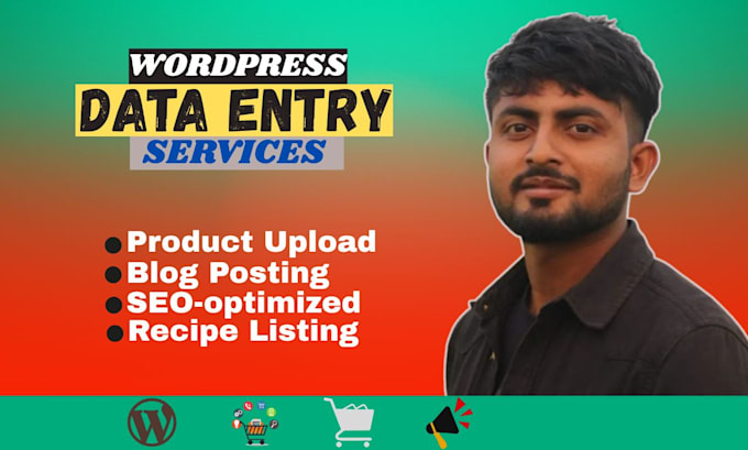 do wordpress data entry, woocommerce product upload