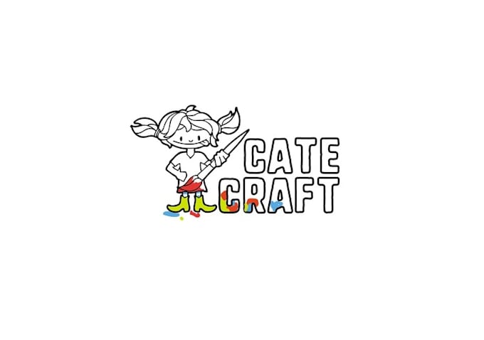 design unique cat craft logo