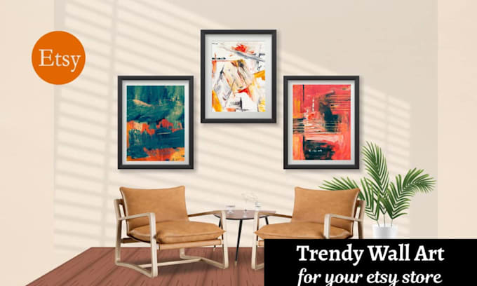 Create printable wall art and abstract digital posters for your etsy ...