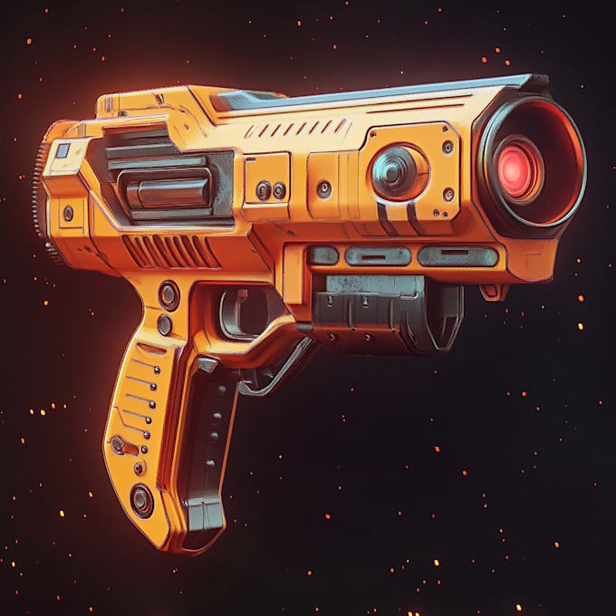 do  a 3d weapon illustration for gaming