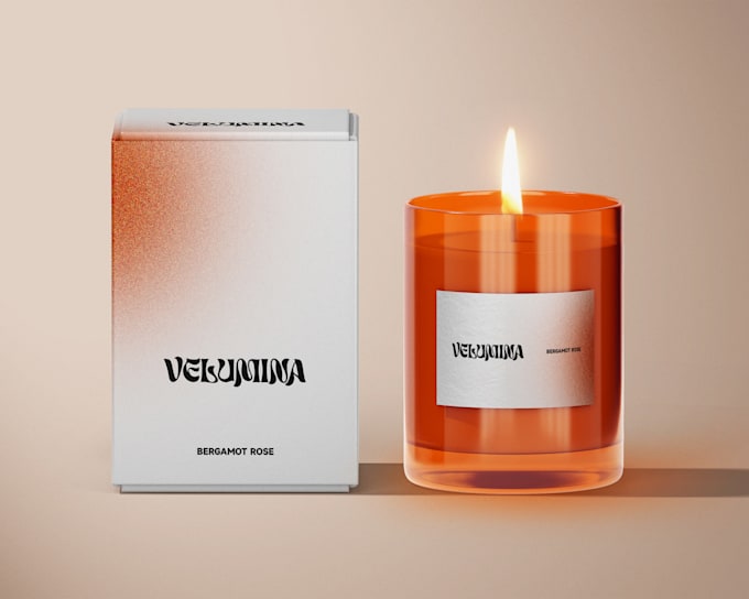 design modern candle label or any product packaging