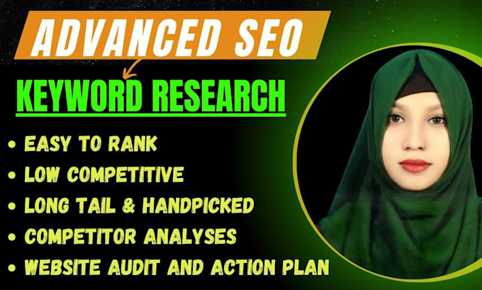 do in depth keyword research, website audit and  competitor analyze