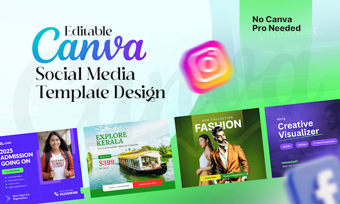 Create editable social media posts in canva by Mistercreative9 | Fiverr