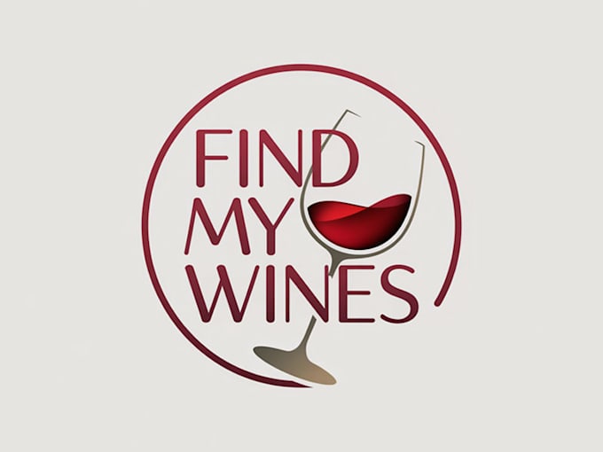 create modern wine logo design with unlimited revision