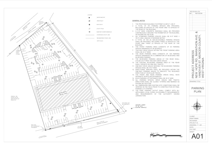 create driveway, parking and site plans in autocad