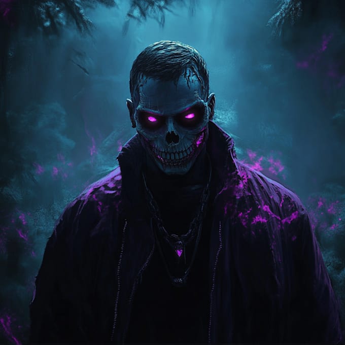 make a dark horror art for you