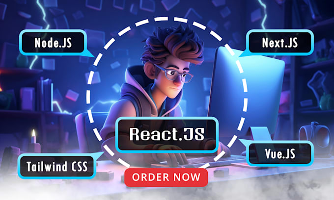 build websites with react, node, next, vue, and tailwind CSS