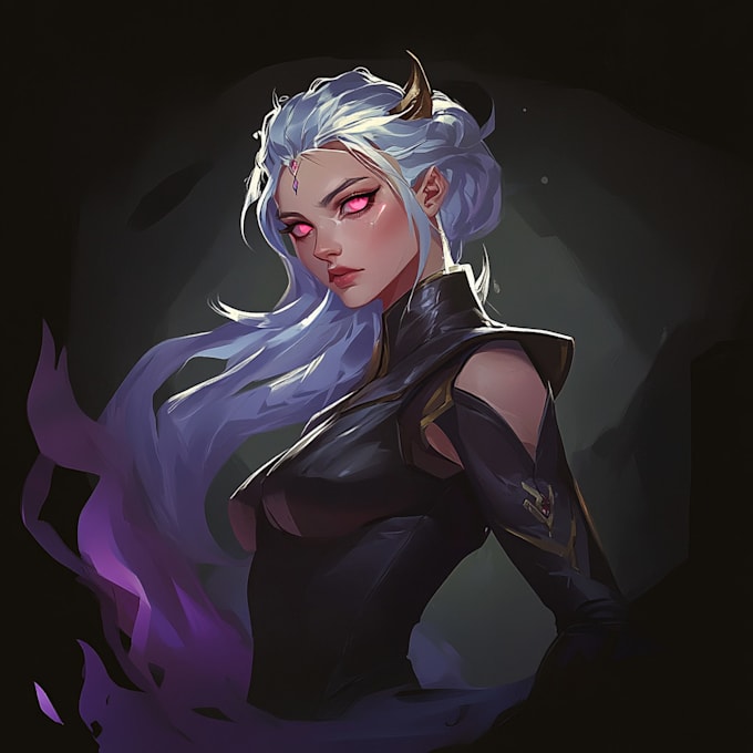 draw dark fantasy character illustration
