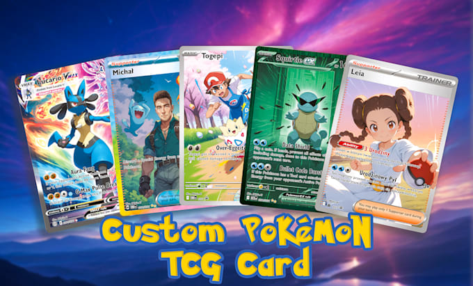 make a personalized pokémon tcg card with full design and moves