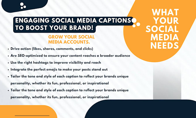write creative captions for instagram, facebook, or linkedin