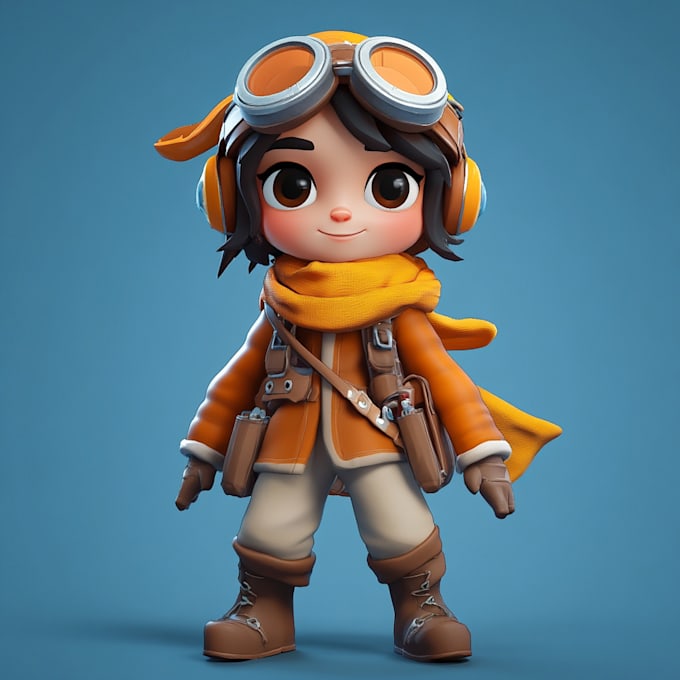 design 3d character and cartoon model in blender