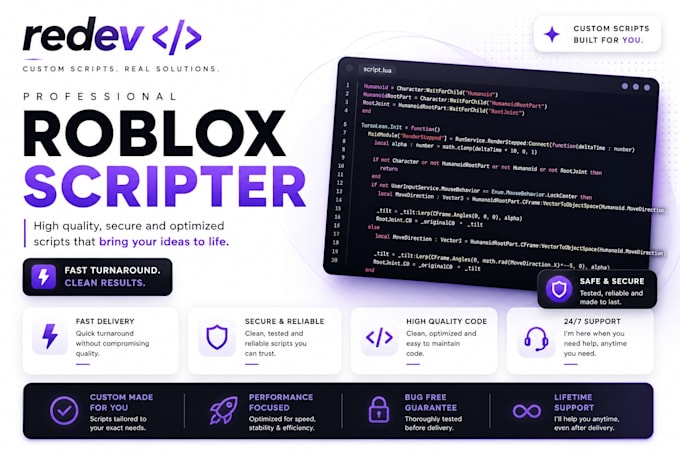 be your professional roblox scripter