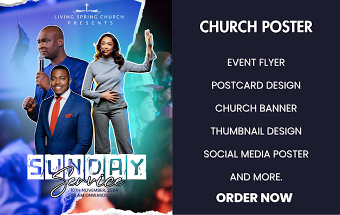 design catchy church poster