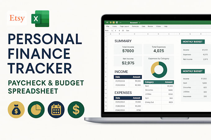 create income and expense tracker spreadsheet, personal finance paycheck budget