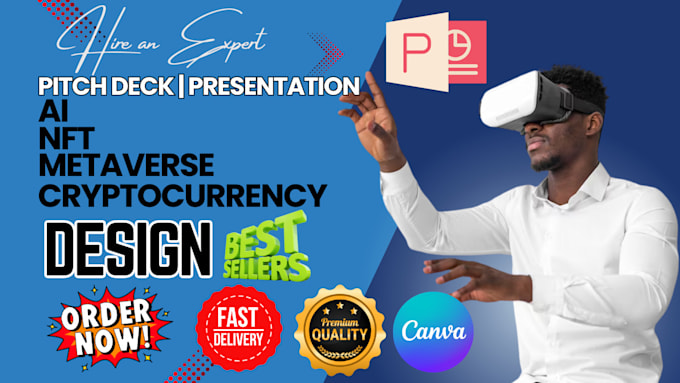 design crypto, nft, ai, metaverse, pitch deck,  powerpoint presentation