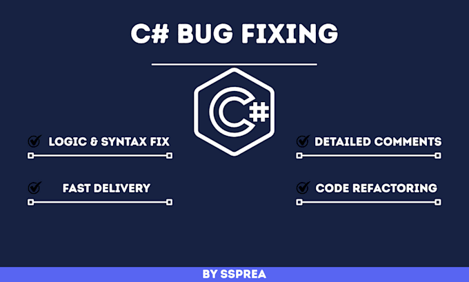 fix errors and bugs in your c sharp dotnet code and software