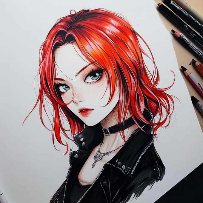 draw anime art for you, your oc or fandom character