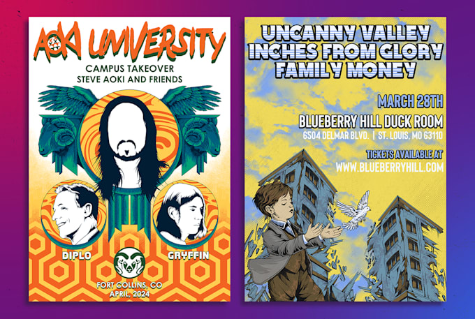 create event poster design or concert poster