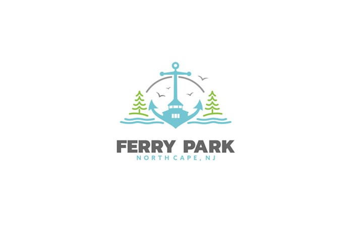 design beautiful waterfront park boat terminal logo