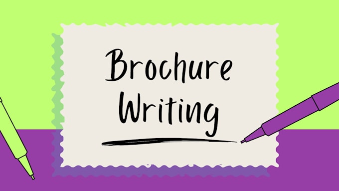 write your brochure content in an engaging way
