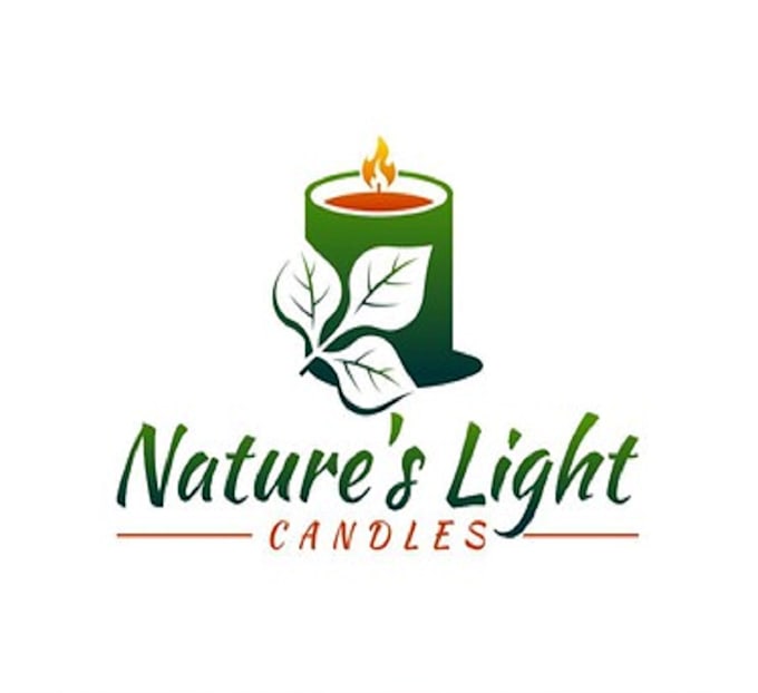 design amazing natures light candles logo