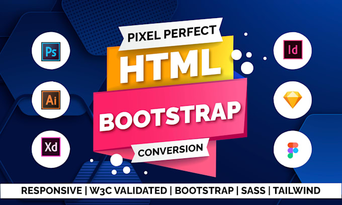 convert figma to html landing page design