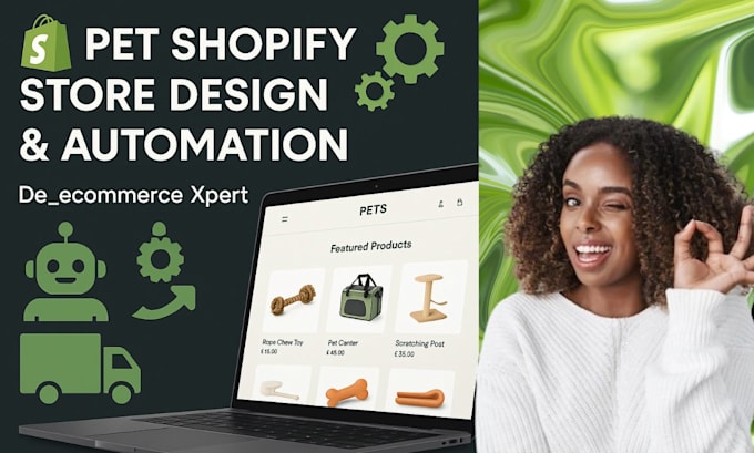 build shopify pet store design automated online dropshipping website manager