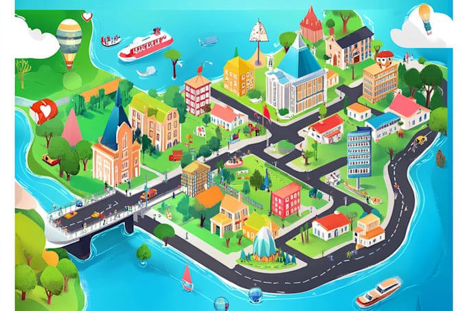 Create vector map, city map, site map, event map in illustrator by ...