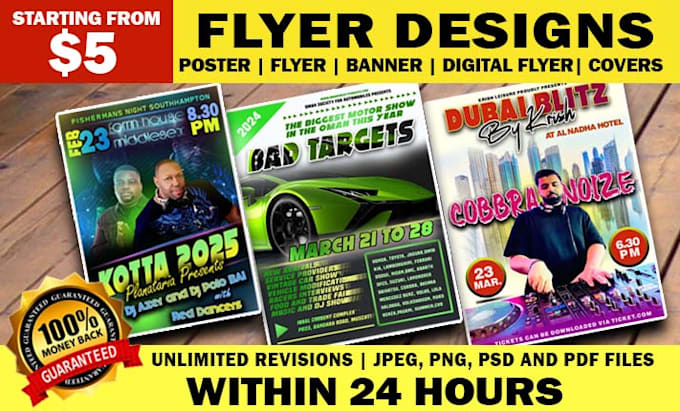 design attractive flyer or poster