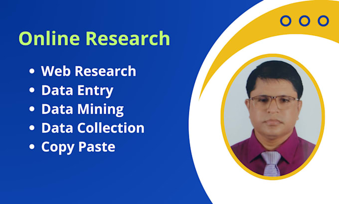 do online research, web research, date entry, data mining