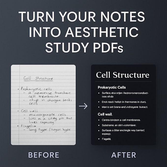 turn your messy notes to aesthetic PDF or slides