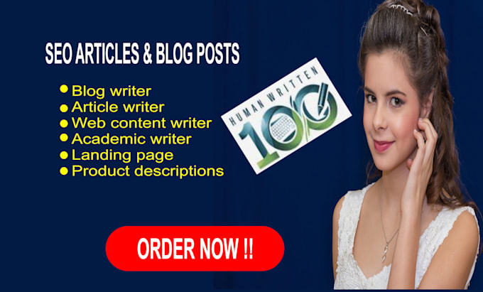 write SEO optimized blog posts, web content and articles