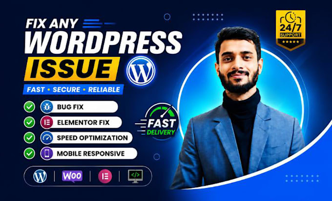 fix wordpress issues, elementor errors, woocommerce bug fix